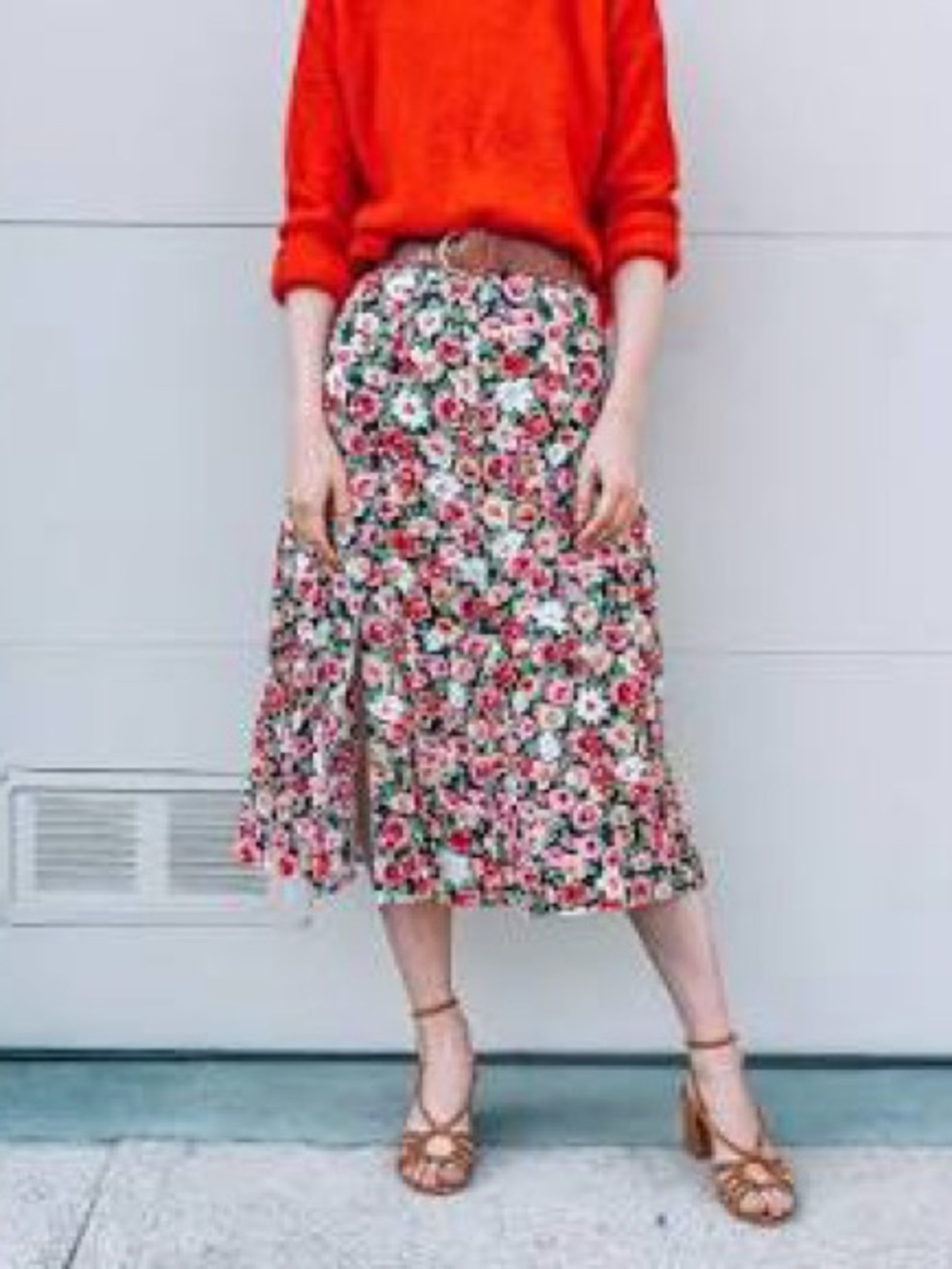 Sezane raphaelle midi skirt size 36